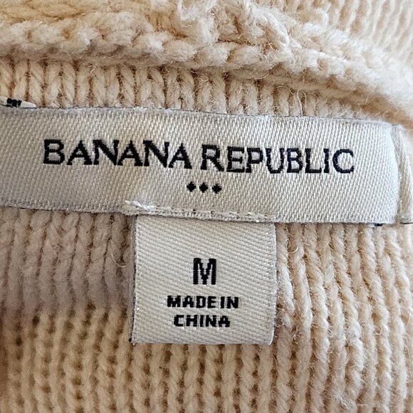 Banana Republic Ivory Cotton Wool Knit Toggle Hooded Cardigan - Picture 5 of 6